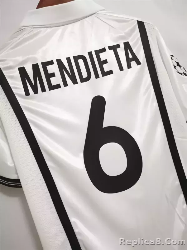 00-01 Valencia  Home Retro Football Jersey - detail