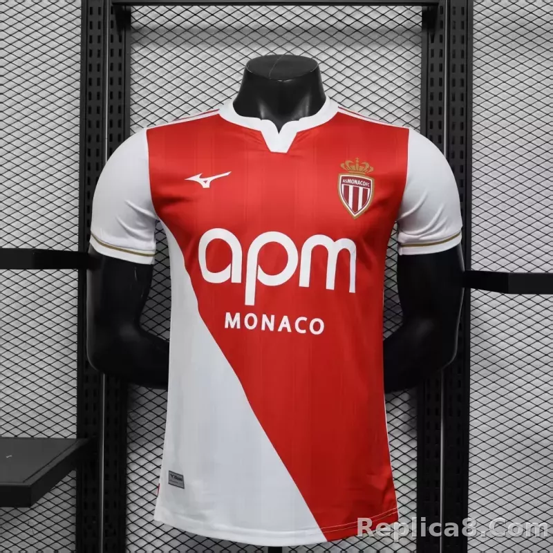25-26  AS Monaco Home Jerseys Player Version