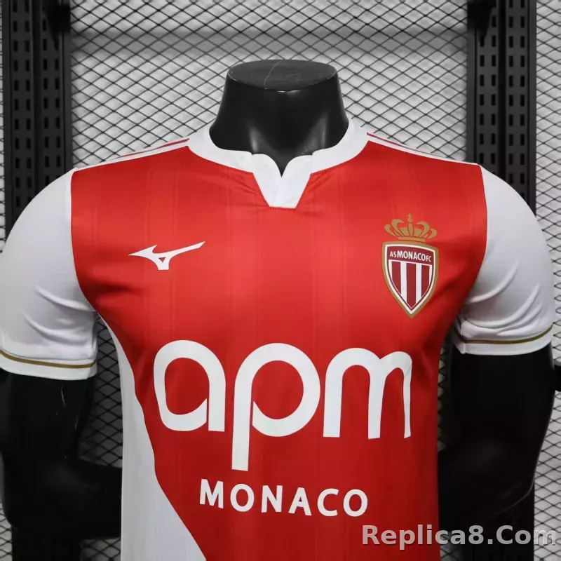 25-26  AS Monaco Home Jerseys Player Version - detail