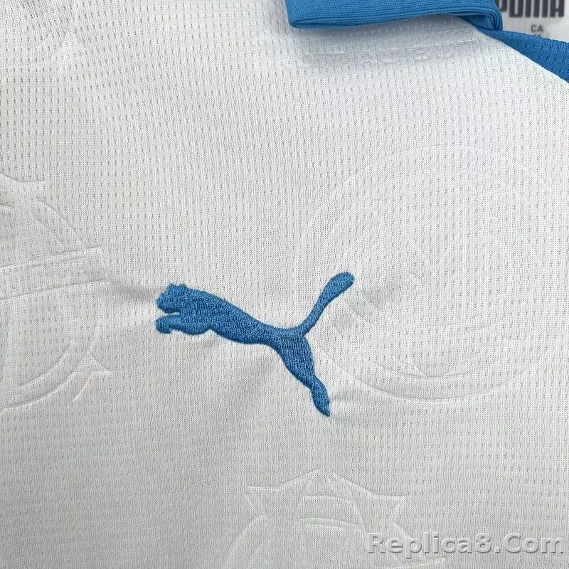 25-26 Marseilles Home Soccer Jersey - detail