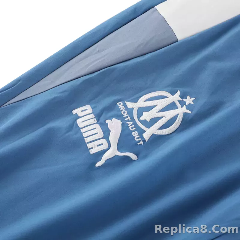 Marseille Hoodie Training Kit (Jacket+Pants) Blue 2023/24 - detail