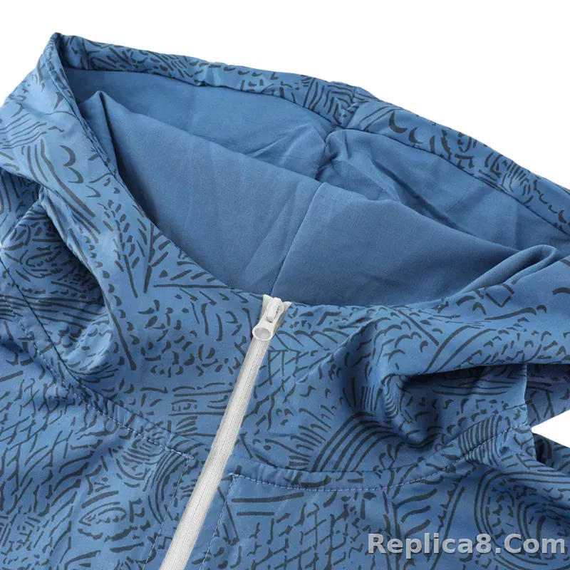 Marseille Hoodie Training Kit (Jacket+Pants) Blue 2023/24 - detail