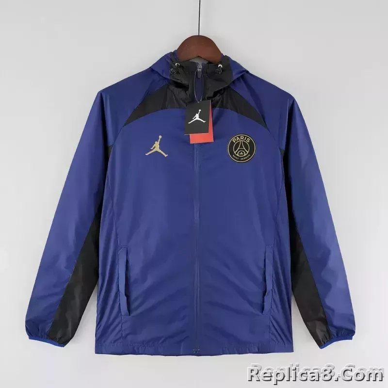 2022 PSG Windbreaker Commemorative Edition Blue And Black - detail