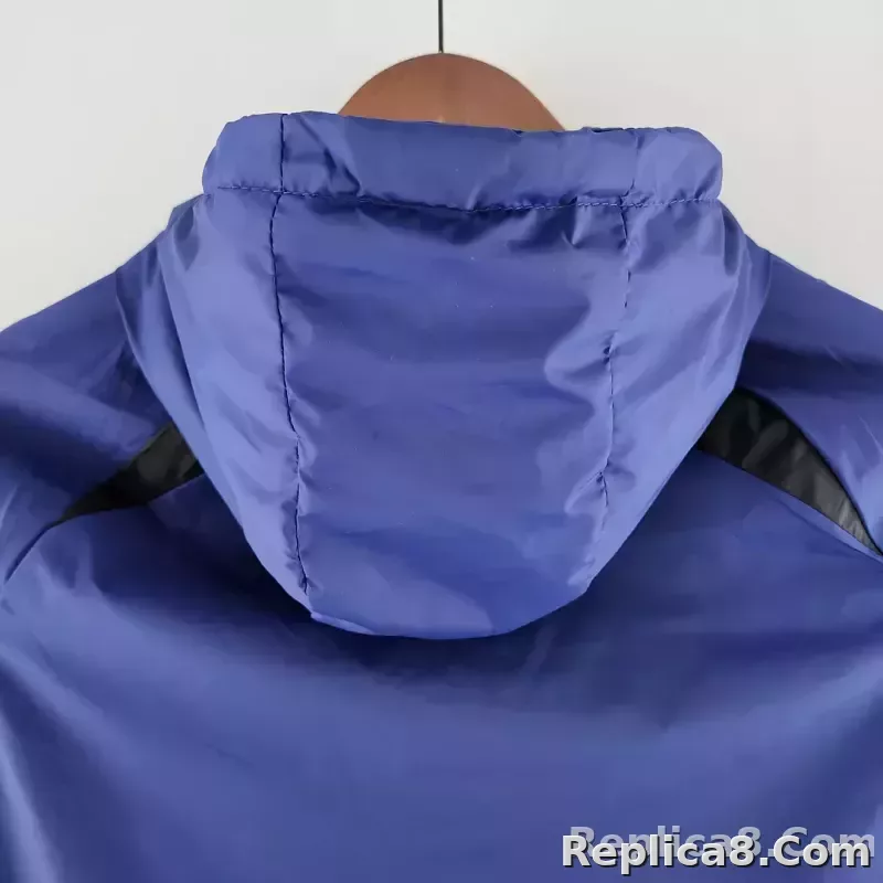 2022 PSG Windbreaker Blue and Black - detail