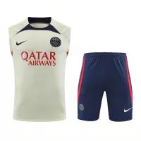 PSG Sleeveless Training Kit (Top+Shorts) White 2023/24 - view 12