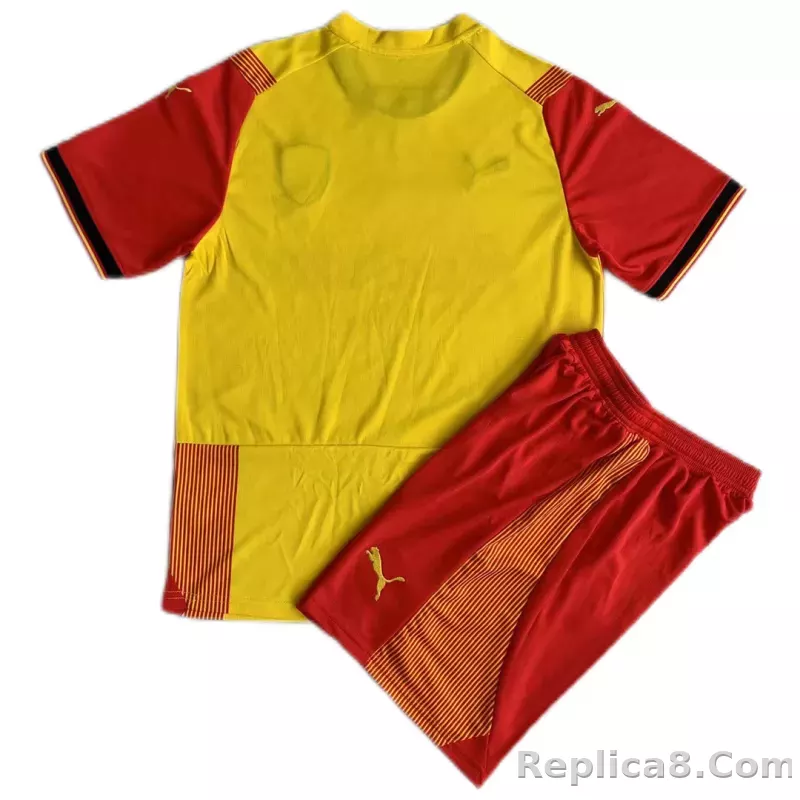 23-24  RC Lens Home Kids Kit Jersey+Shorts - detail