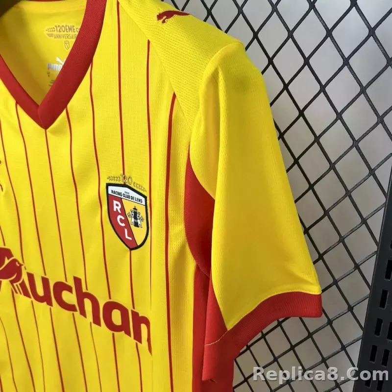 25-26 RC Lens Home Soccer Jersey - detail