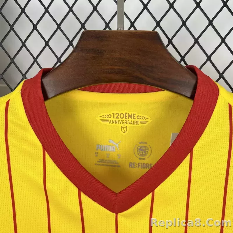 25-26 RC Lens Home Soccer Jersey - detail