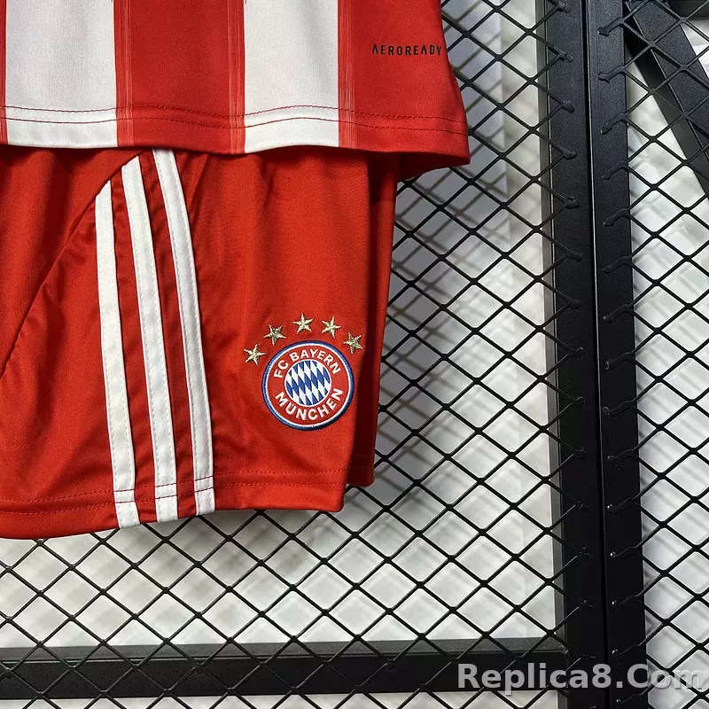25-26 Bayern Munich Home Soccer Kids Kit Jersey+Shorts - detail