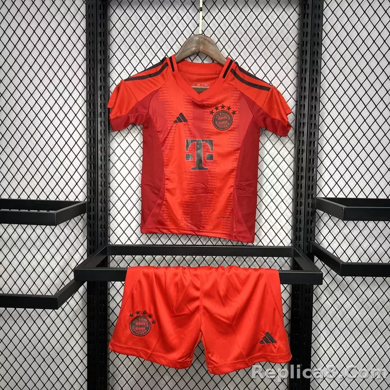 24-25 Bayern Munich Home Soccer Kids Kit Jersey+Shorts