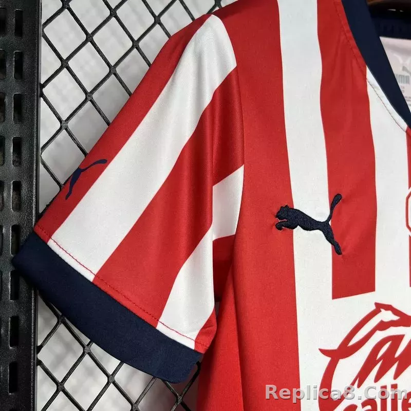 24-25 Chivas  Home Soccer Kids kit Jersey+Shorts - detail