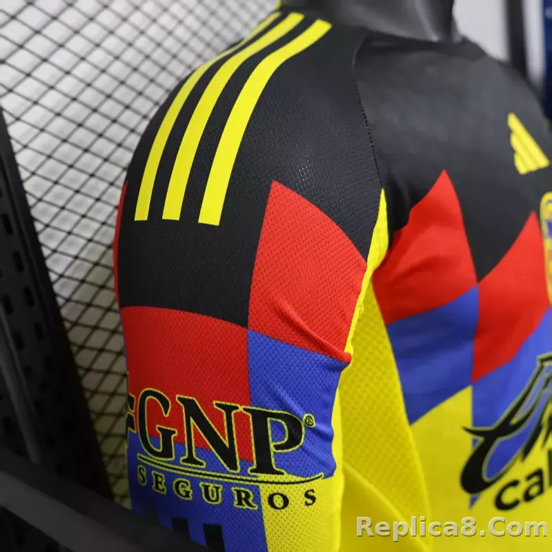 25-26 Club America  Home Soccer Jersey Player Version Long Sleeve - detail