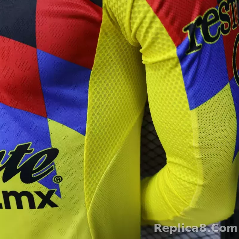 25-26 Club America  Home Soccer Jersey Player Version Long Sleeve - detail