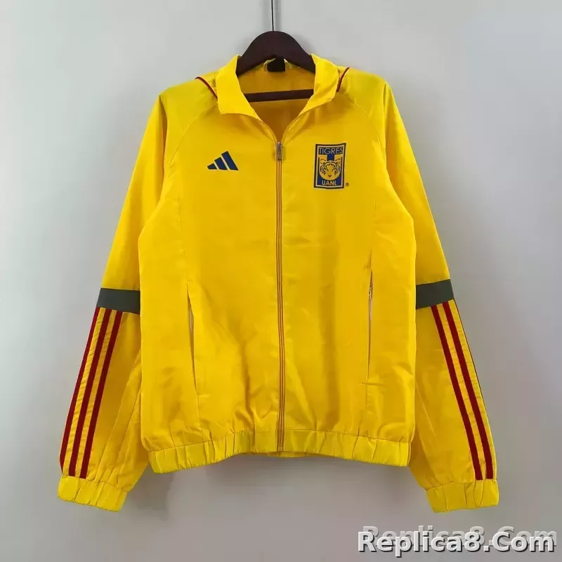 2023/2024 Tigres Jersey Windbreaker yellow Soccer Jersey 1:1 Thai Quality