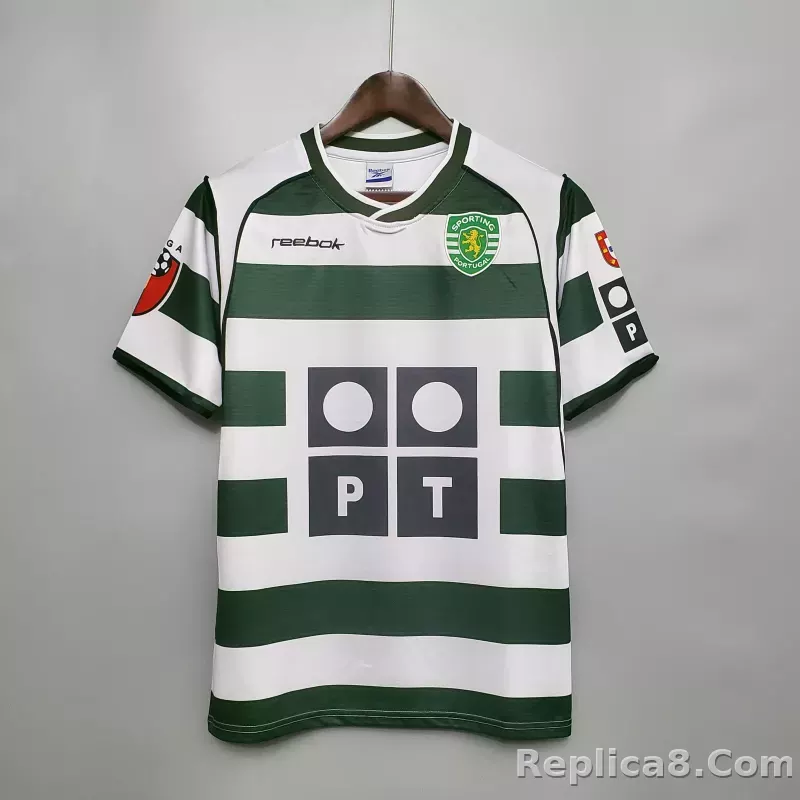 C.RONALDO #28 Sporting CP Home Retro Jersey 2002/03 - detail