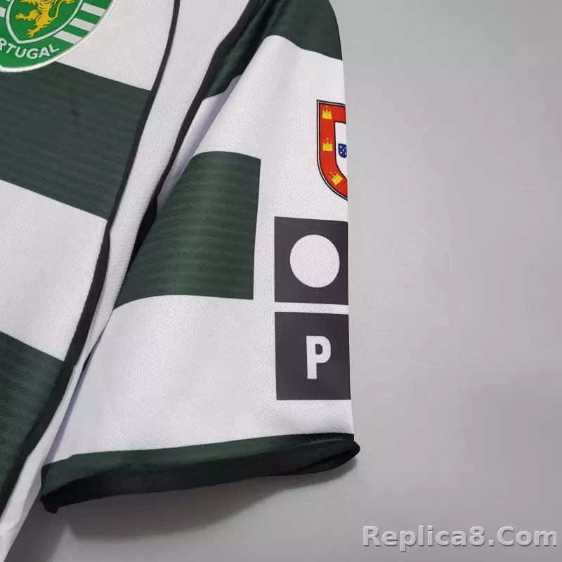 C.RONALDO #28 Sporting CP Home Retro Jersey 2002/03 - detail