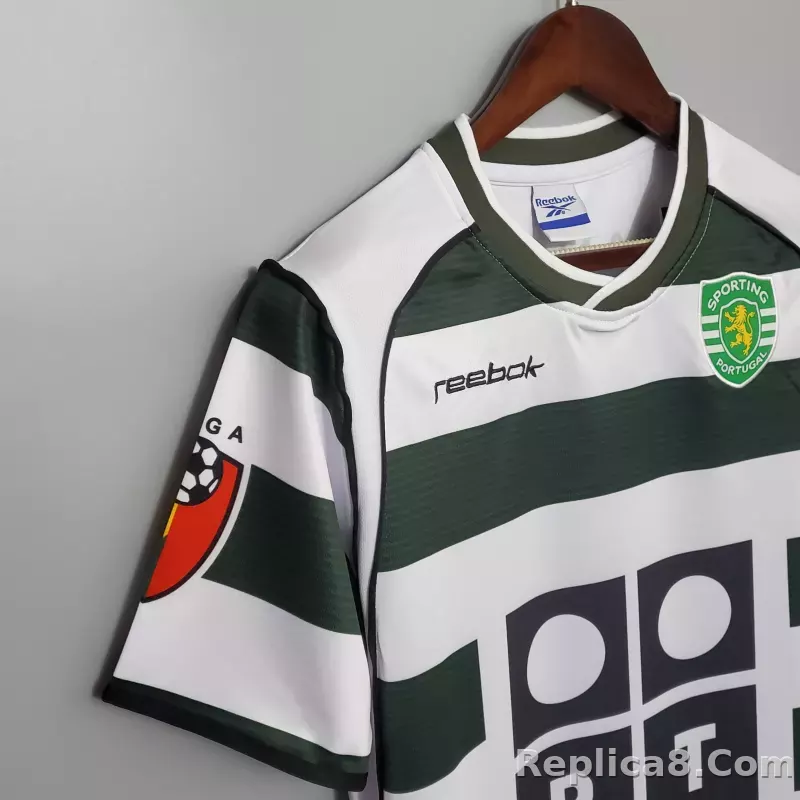 C.RONALDO #28 Sporting CP Home Retro Jersey 2002/03 - detail
