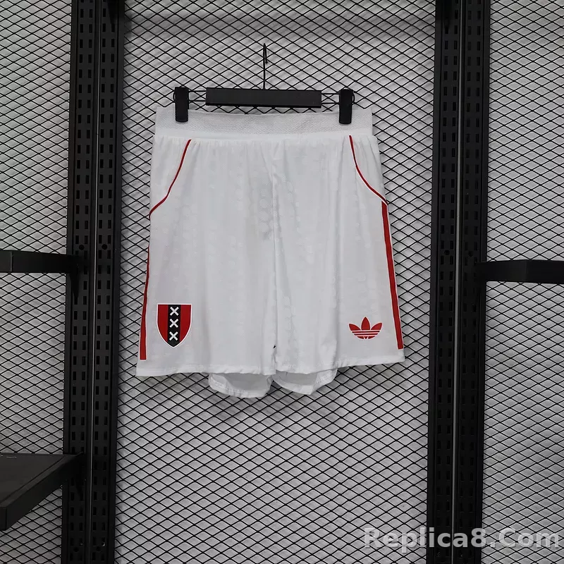 25-26 Ajax Home Soccer Shorts Player Version