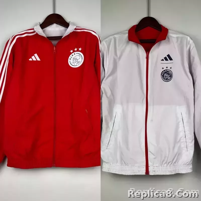 2023/2024 Ajax Reversible Windbreaker（Red-White）Soccer Jersey 1:1 Thai Quality - detail