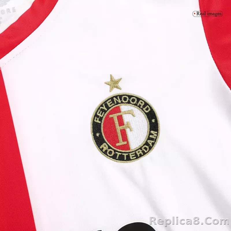 23-24 Feyenoord Home Kids Kit Jersey+Shorts - detail