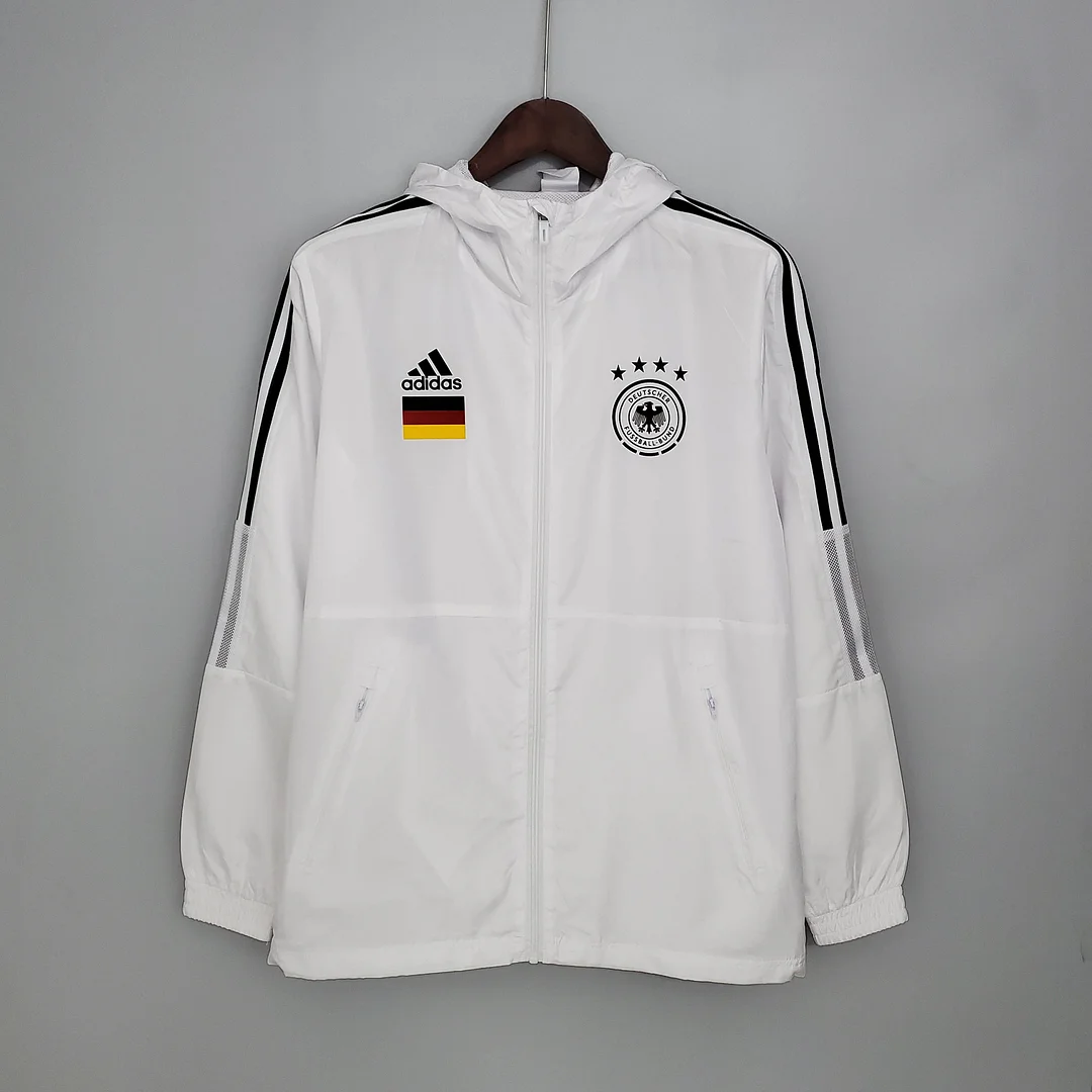2021 Windbreaker Soccer Jersey Germany White - view 8