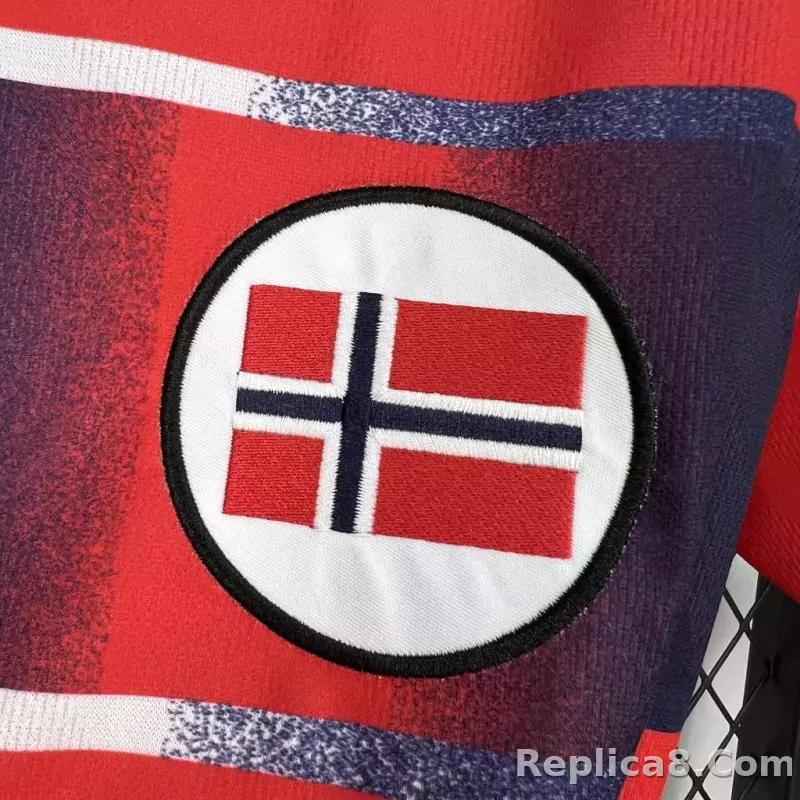 1997 Norway Home Soccer Retro Jersey - detail
