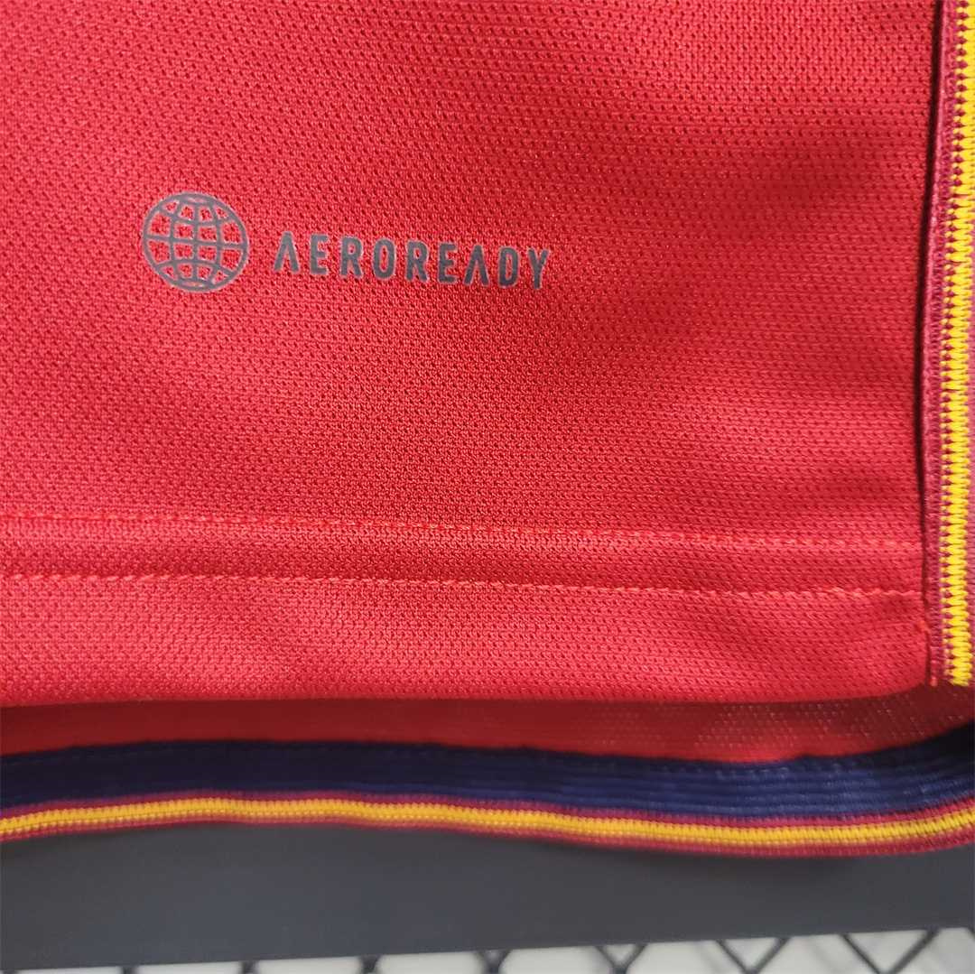 2022 Spain   World Cup Home Fan Edition Soccer Jersey - gallery