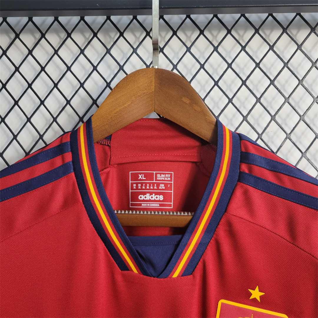 2022 Spain   World Cup Home Fan Edition Soccer Jersey - gallery