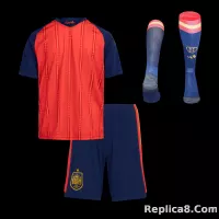 2026 Spain Home World Cup Soccer Kids Full Kit Jersey+Shorts+Socks - view 4