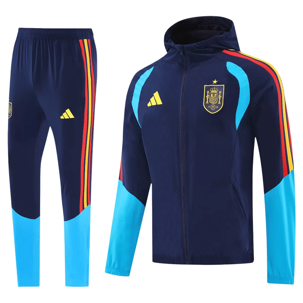 2026 Spain Windbreaker Hoodie Kit(Jacket+Pants) Navy - gallery