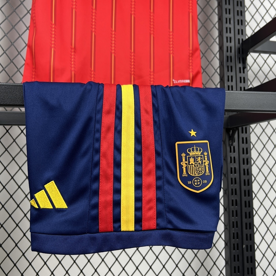 2026 Spain Home World Cup Soccer Kids Kit Jersey+Shorts - gallery