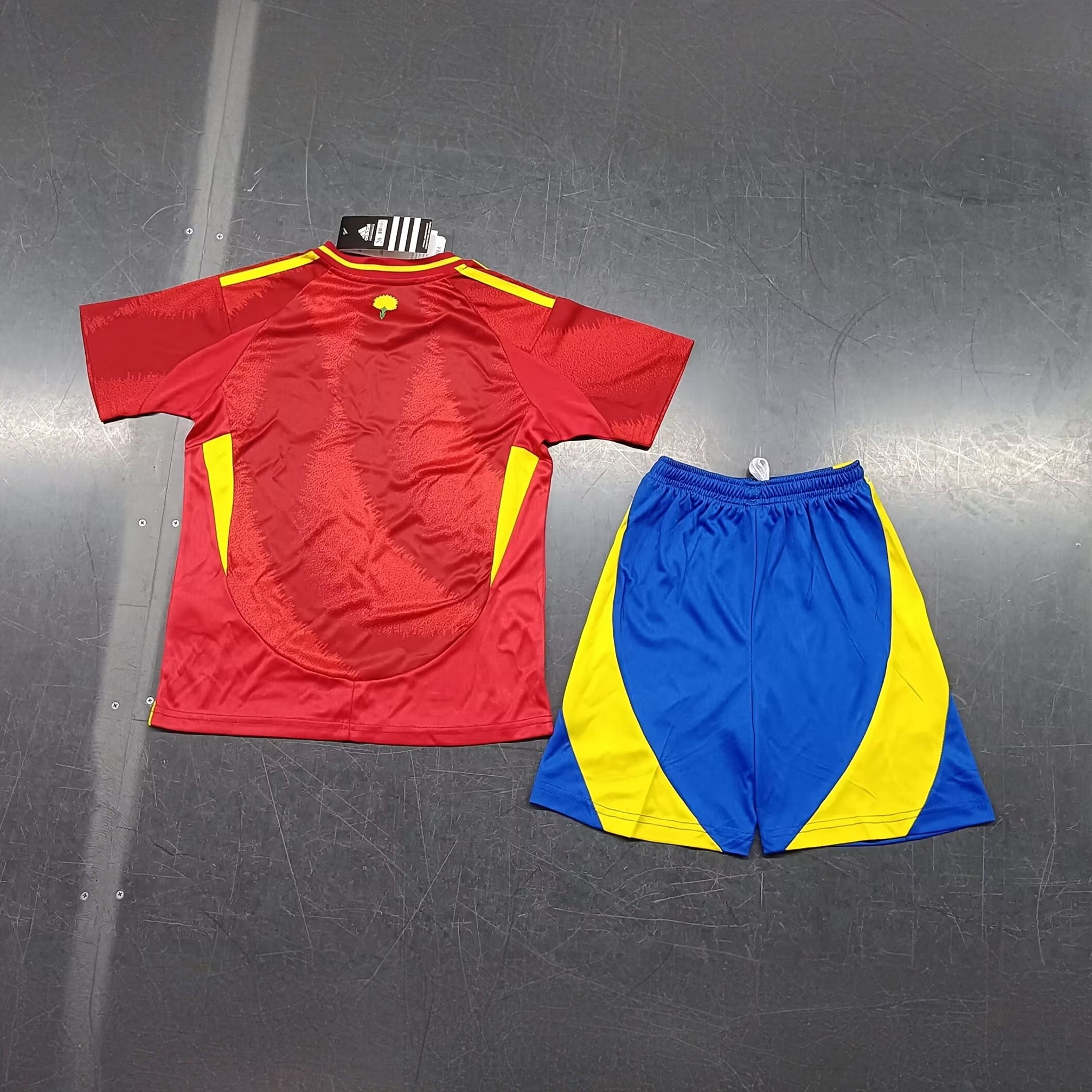 2024 Spain Euro Cup Home Football Kids Kit Jersey+Shorts - gallery