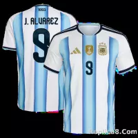 Argentina adidas Home Shirt 2026 with J. Alvarez  9 printing - view 1
