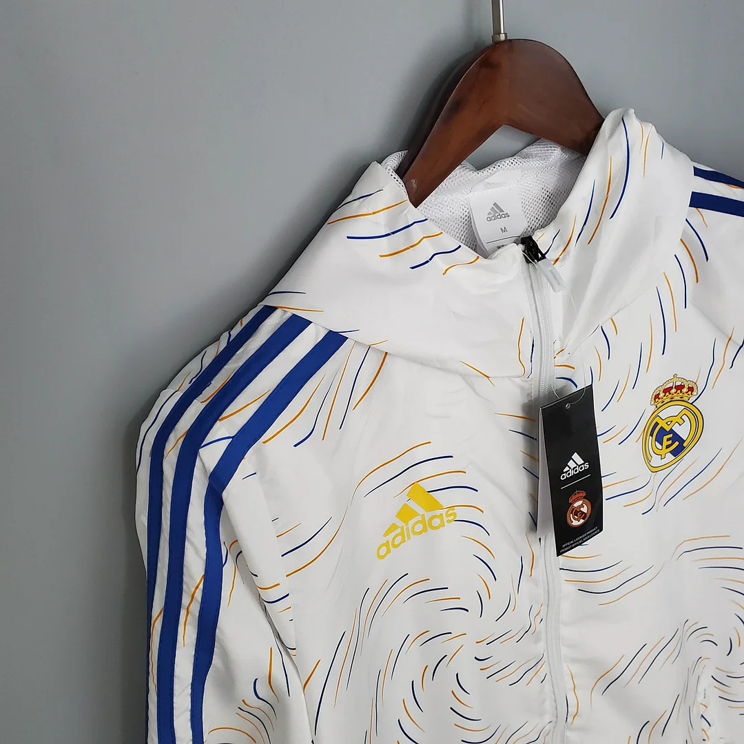 2021/2022 Real Madrid Jersey Windbreaker White(Blue Edge) - gallery