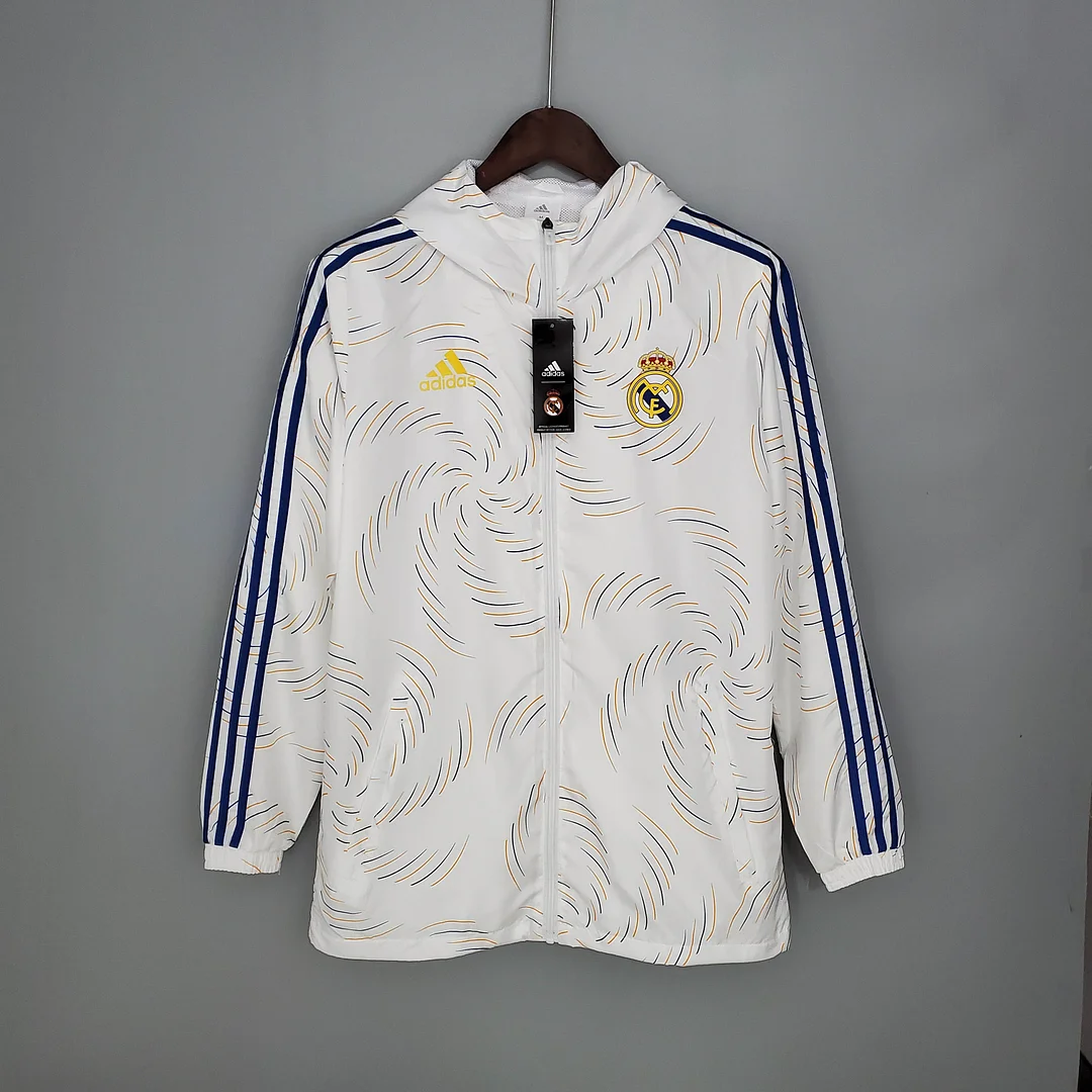 2021/2022 Real Madrid Jersey Windbreaker White(Blue Edge) - gallery