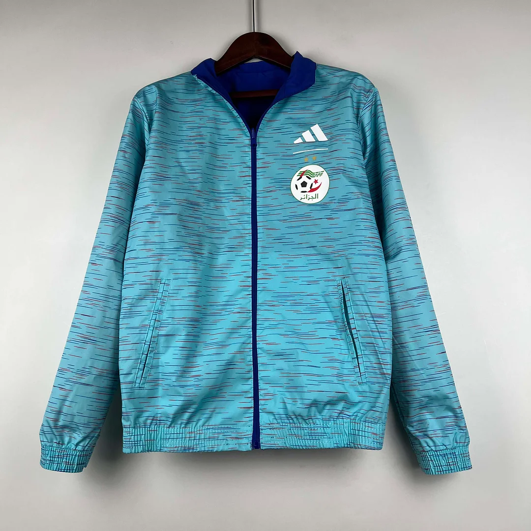 2023-2024 Algeria National Reversible Windbreaker Blue Soccer Jersey 1:1 Thai Quality - gallery