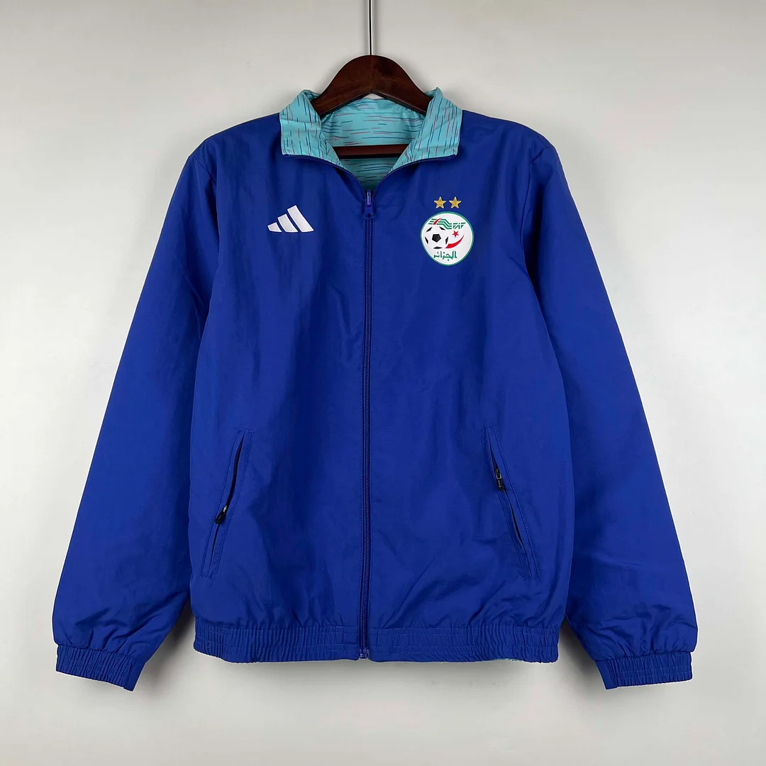 2023-2024 Algeria National Reversible Windbreaker Blue Soccer Jersey 1:1 Thai Quality - gallery