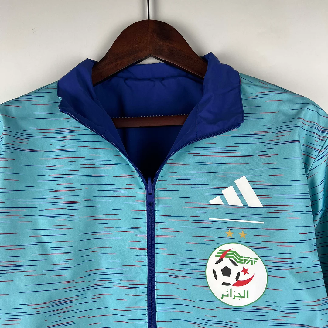 2023-2024 Algeria National Reversible Windbreaker Blue Soccer Jersey 1:1 Thai Quality - gallery