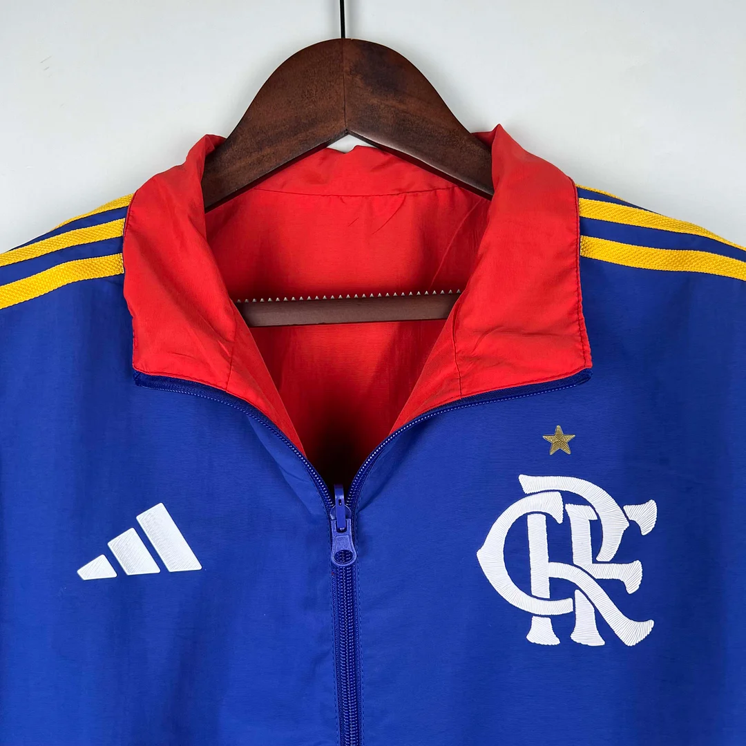 2023-2024 Flamengo CasuaI Reversible Windbreaker（Blue-red）Soccer Jersey 1:1 Thai Quality - gallery