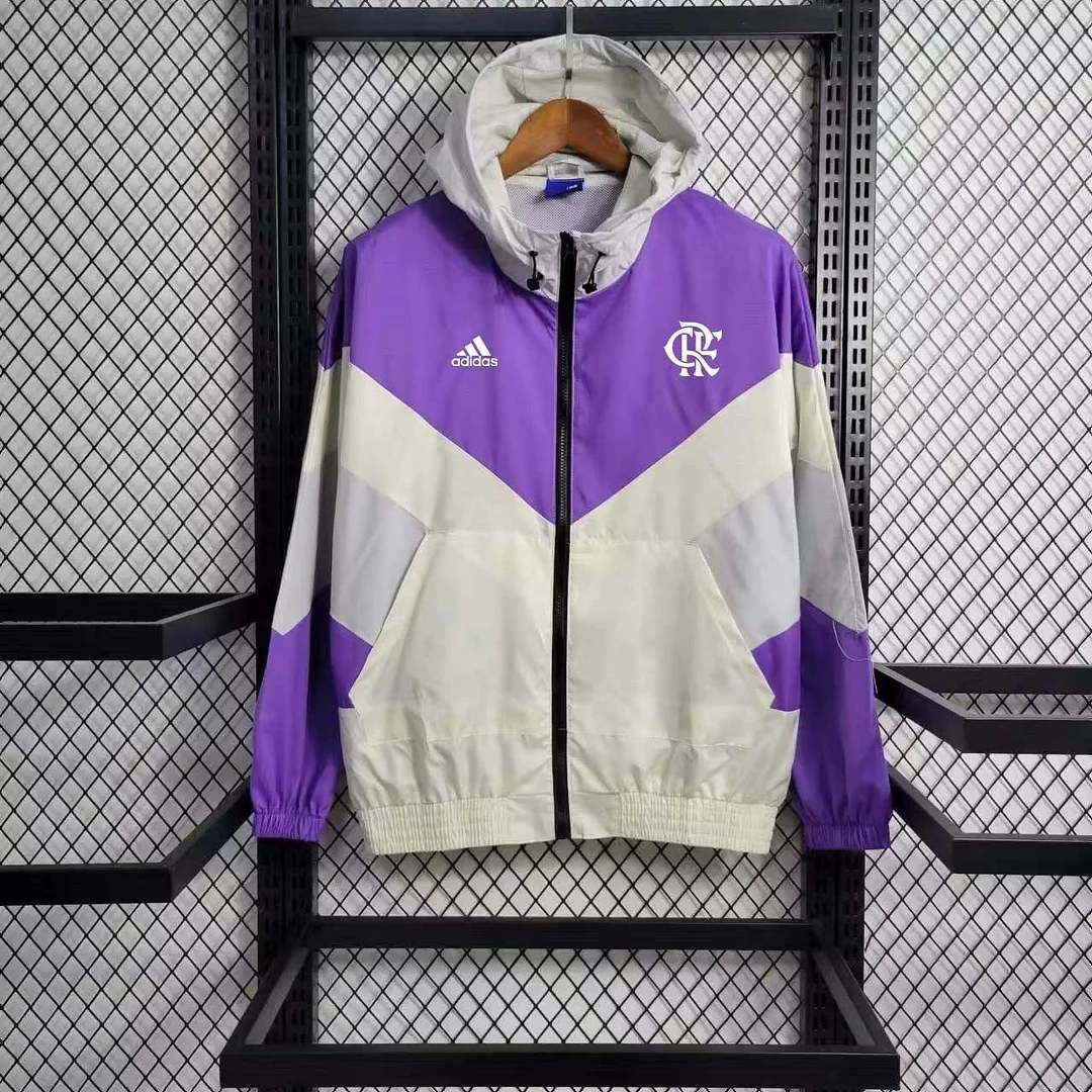 2023 Flamengo Windbreaker purple Soccer Jersey 1:1 Thai Quality