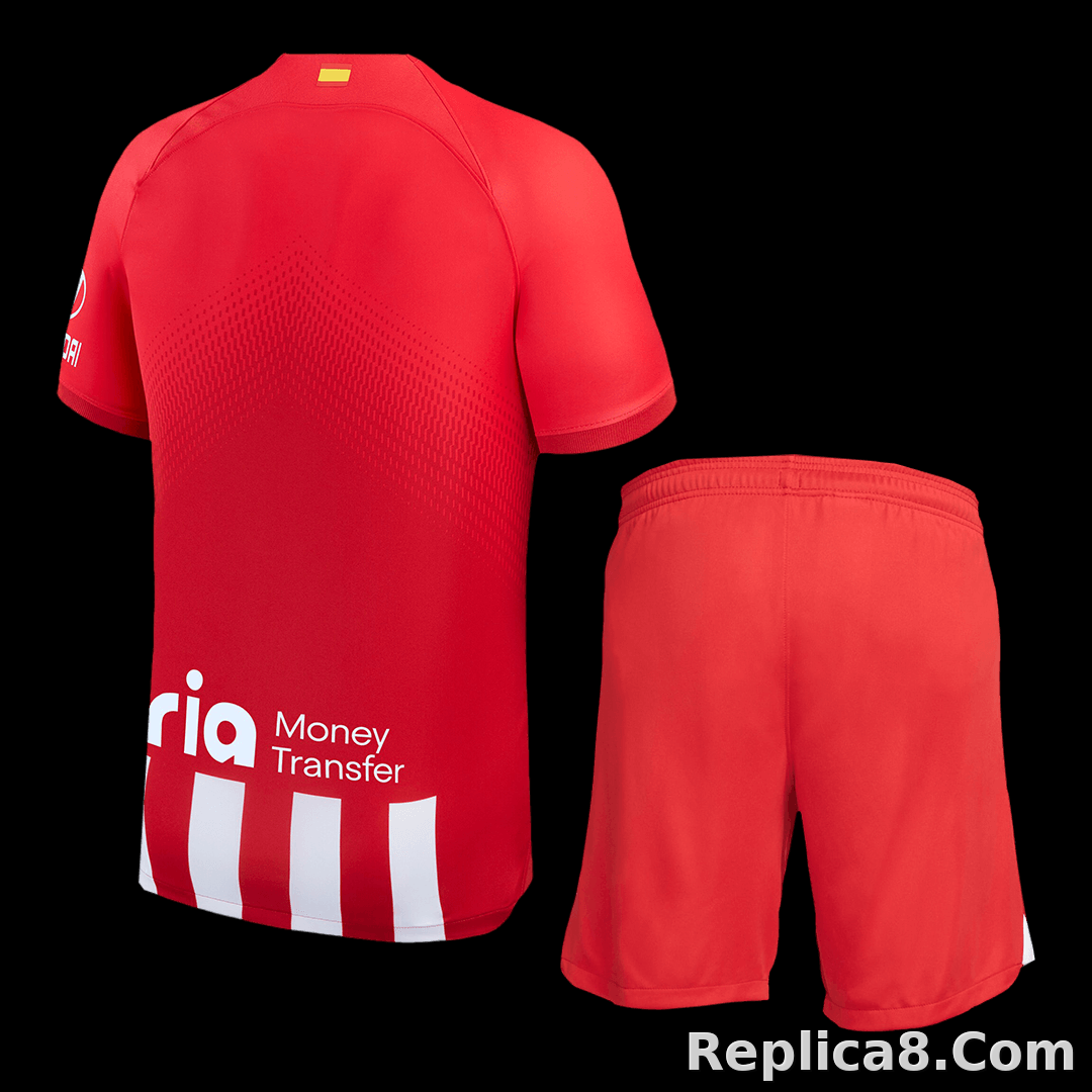 23-24 Atletico Madrid Home Whole Kit Jersey+Shorts+Socks - detail