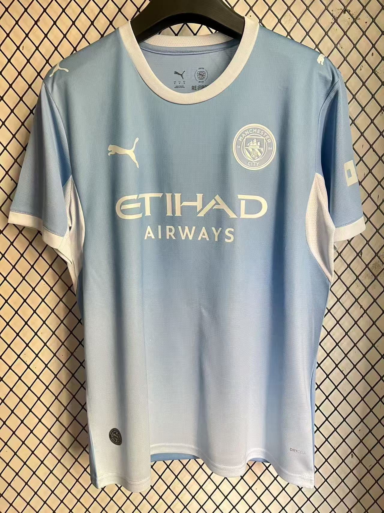 浅Blue Manchester City Home Jersey