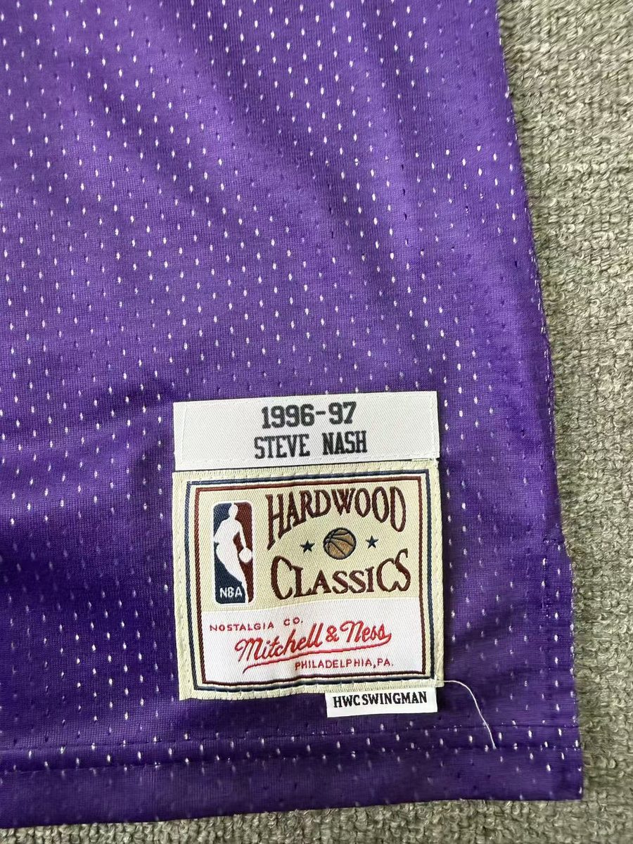 Phoenix Suns 1996-97 Season Throwback Heat-Pressed Purple #13 Steve Nash Jersey - detail