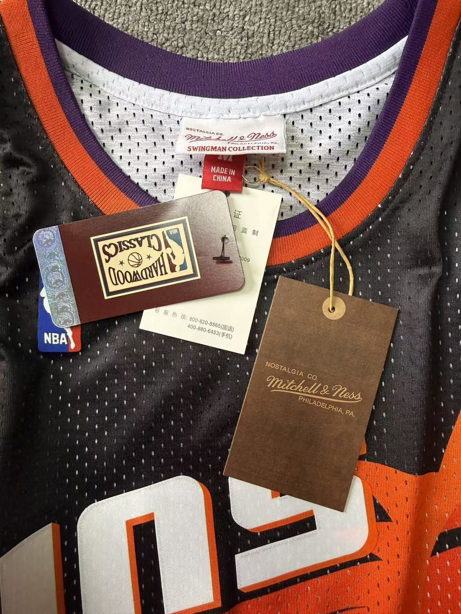 Phoenix Suns 1996-97 Season Throwback Heat-Pressed Jersey Black #13 Jason Kidd - detail