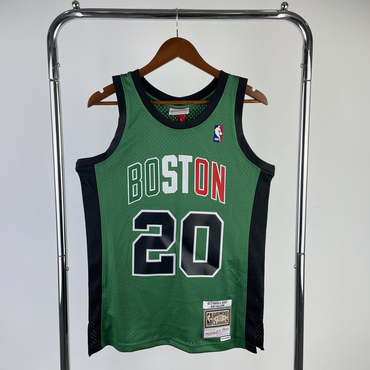 Boston Celtics Throwback Heat-Pressed Swingman Jersey Navy Ray Allen #20