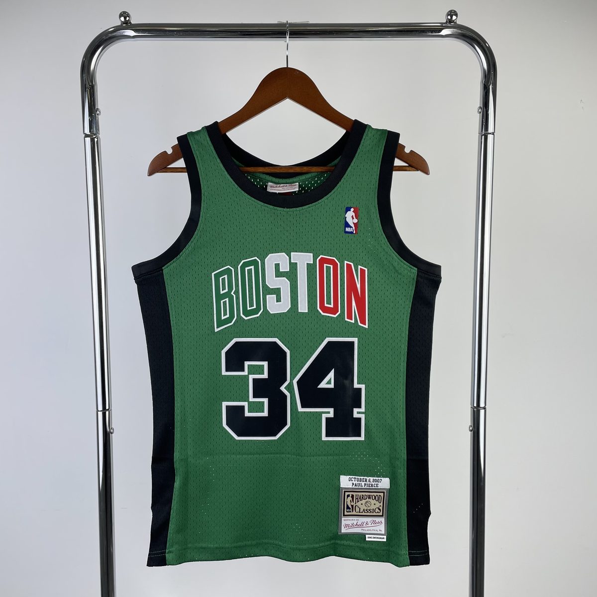 Swingsman Boston Celtics Italy Game Throwback Heat-Pressed Jersey #34 Paul Pierce