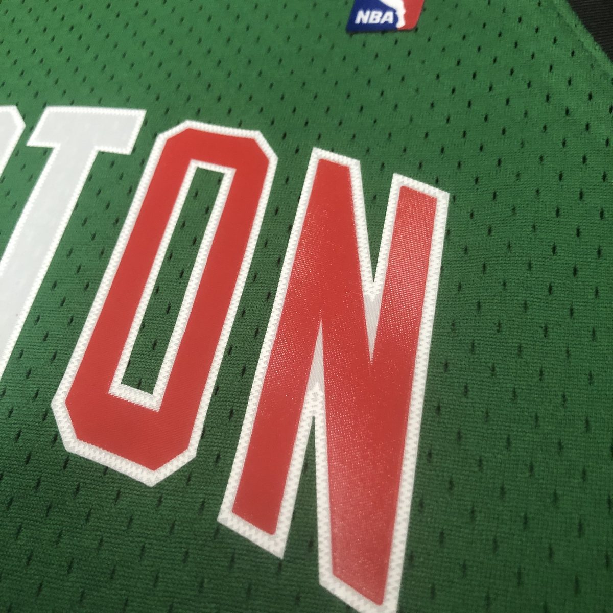 Swingsman Boston Celtics Italy Game Throwback Heat-Pressed Jersey #34 Paul Pierce - detail