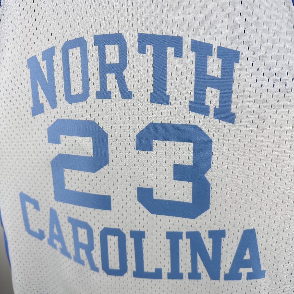 UNC 1992-93 Season Throwback Heat-Pressed Jersey White #23 Jordan - detail