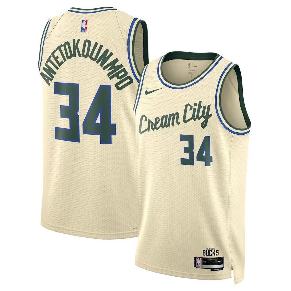 Milwaukee Bucks 2026-27 Season City Edition Jersey Cream