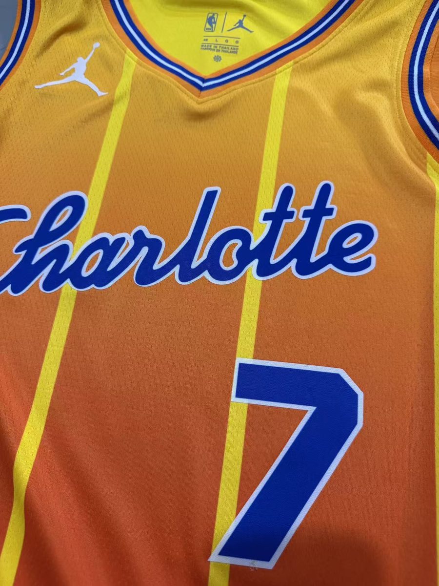 Charlotte Hornets 2026-27 City Edition Orange Jersey - detail
